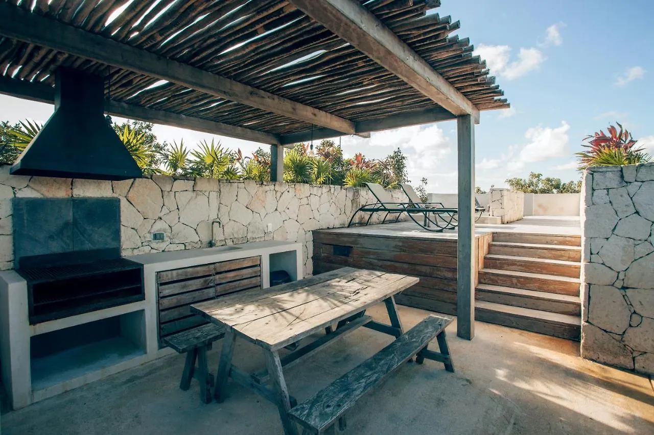 Vida Boho Apart 3 With Special Fee To Access Hotel Bardo Tulum Lägenhet